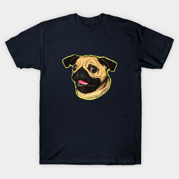 Pug! T-Shirt by DiegoMRodriguez